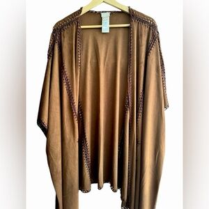 Suede brown Chicos kimono